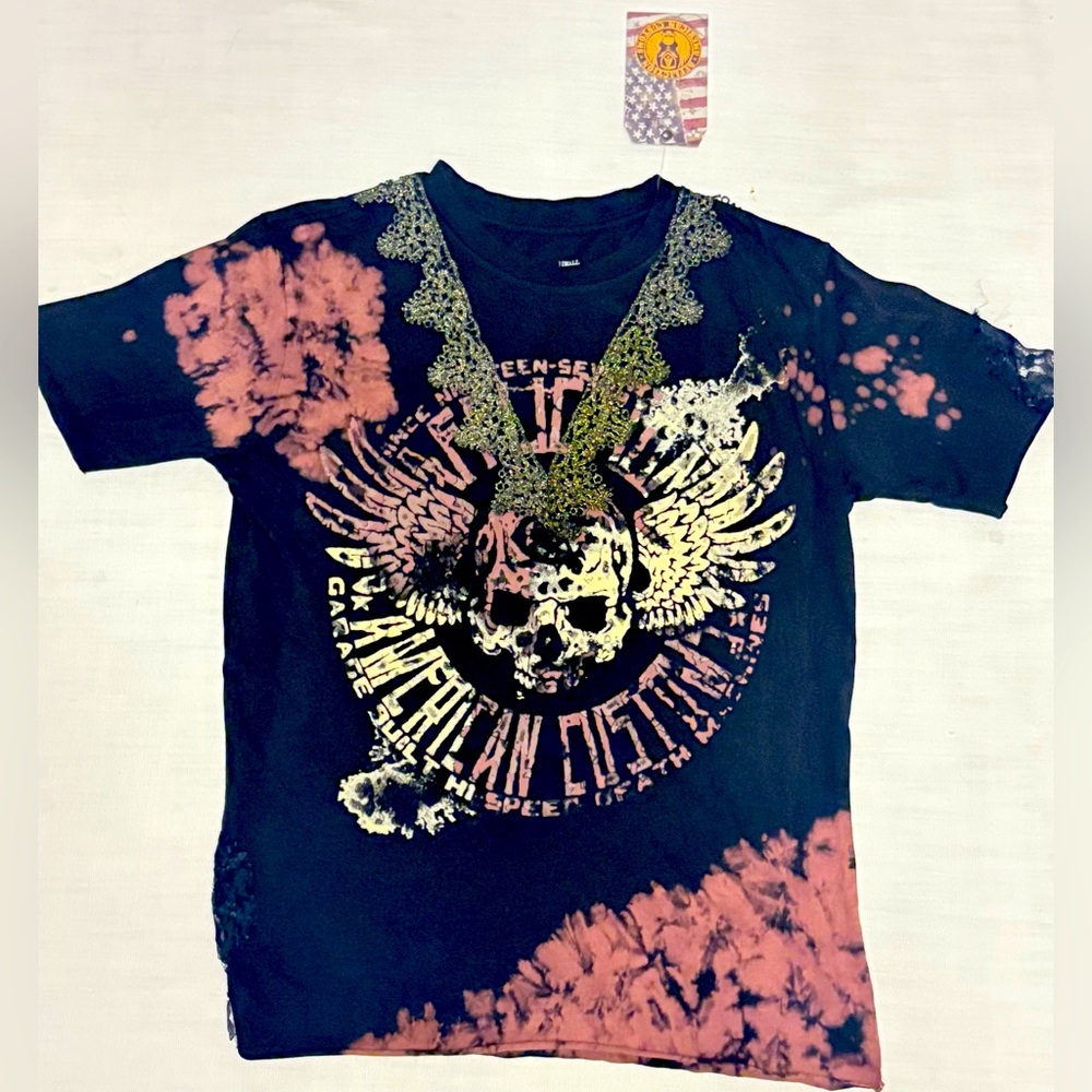 Affliction Women's T-Shirt S/S AC FALLOUT PAINT Tee